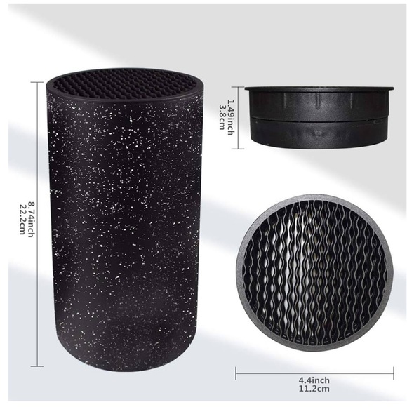 Toosbuc Universal Knife Block Knife Holder (Black Snow Color) - Picture 2 of 7